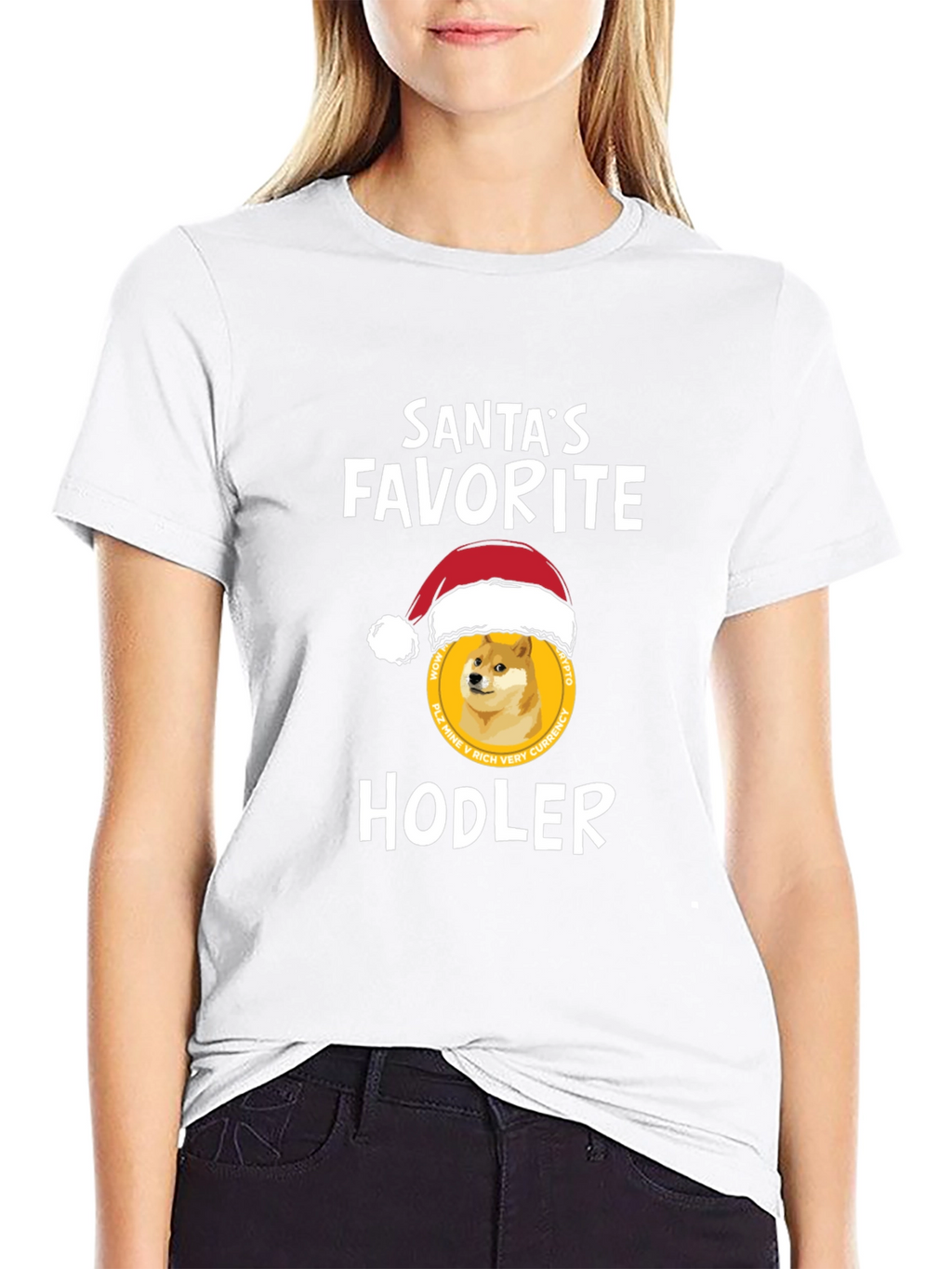 Santas Favorite HODLER T-Shirt - Crypto Doge