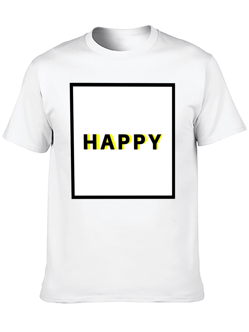 Happy Graphic Tee - Modern Black T-Shirt