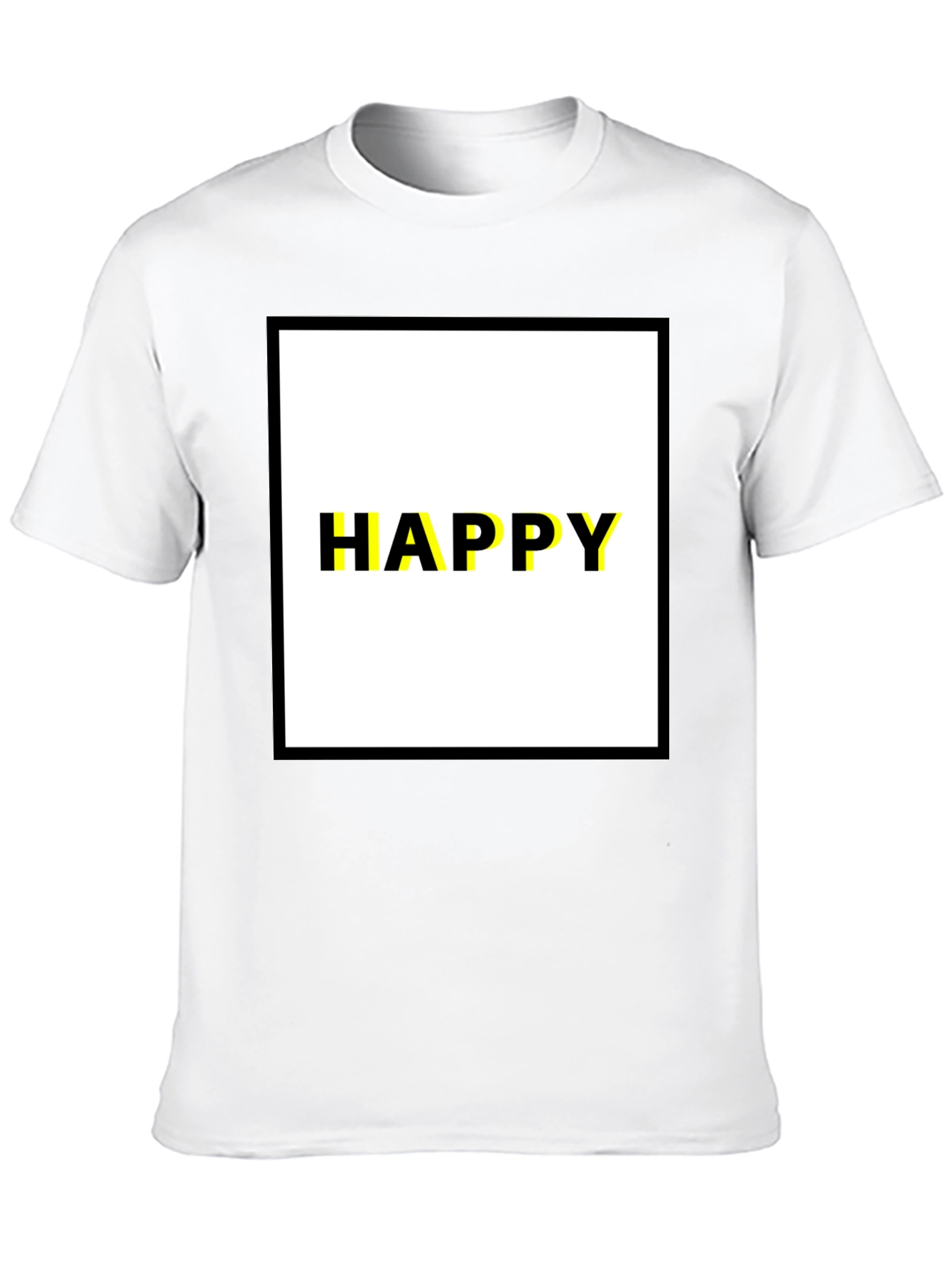 Happy Graphic Tee - Modern Black T-Shirt