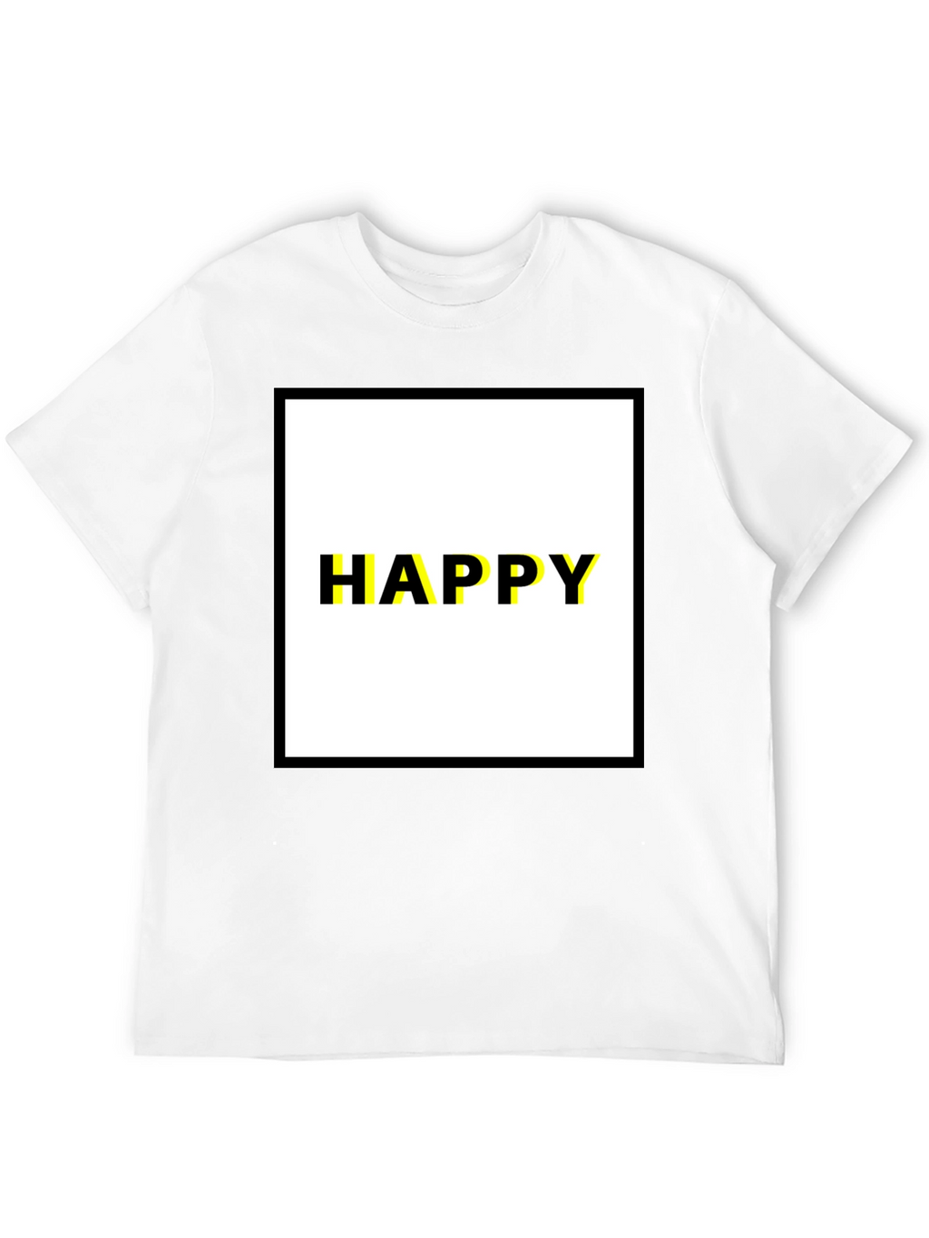 Happy Graphic Tee - Modern Black T-Shirt