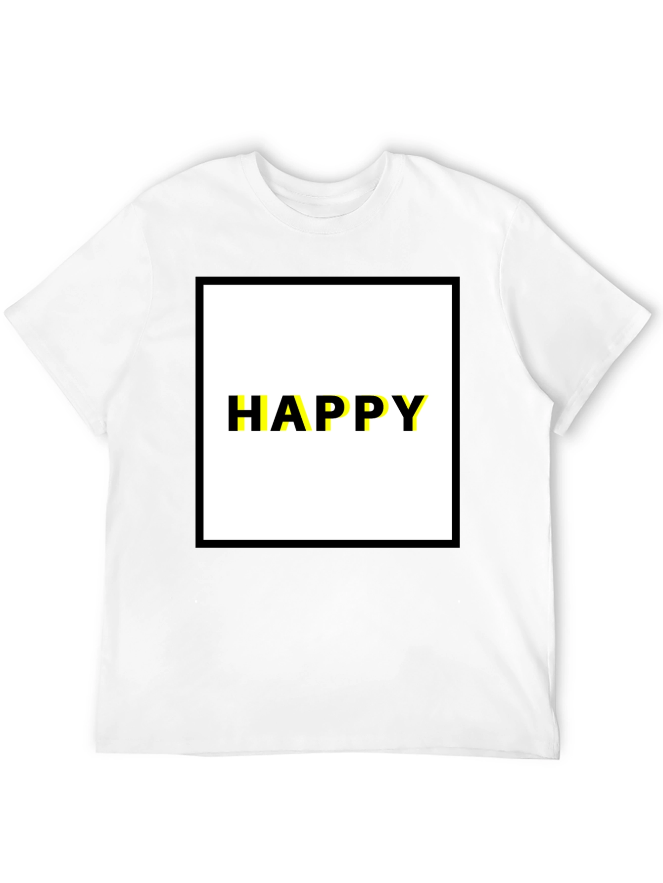 Happy Graphic Tee - Modern Black T-Shirt