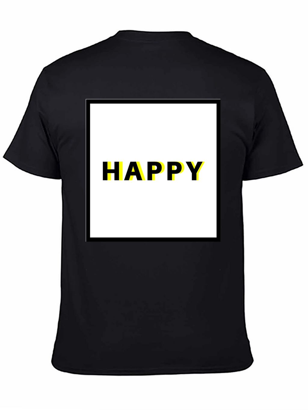 Happy Graphic Tee - Modern Black T-Shirt