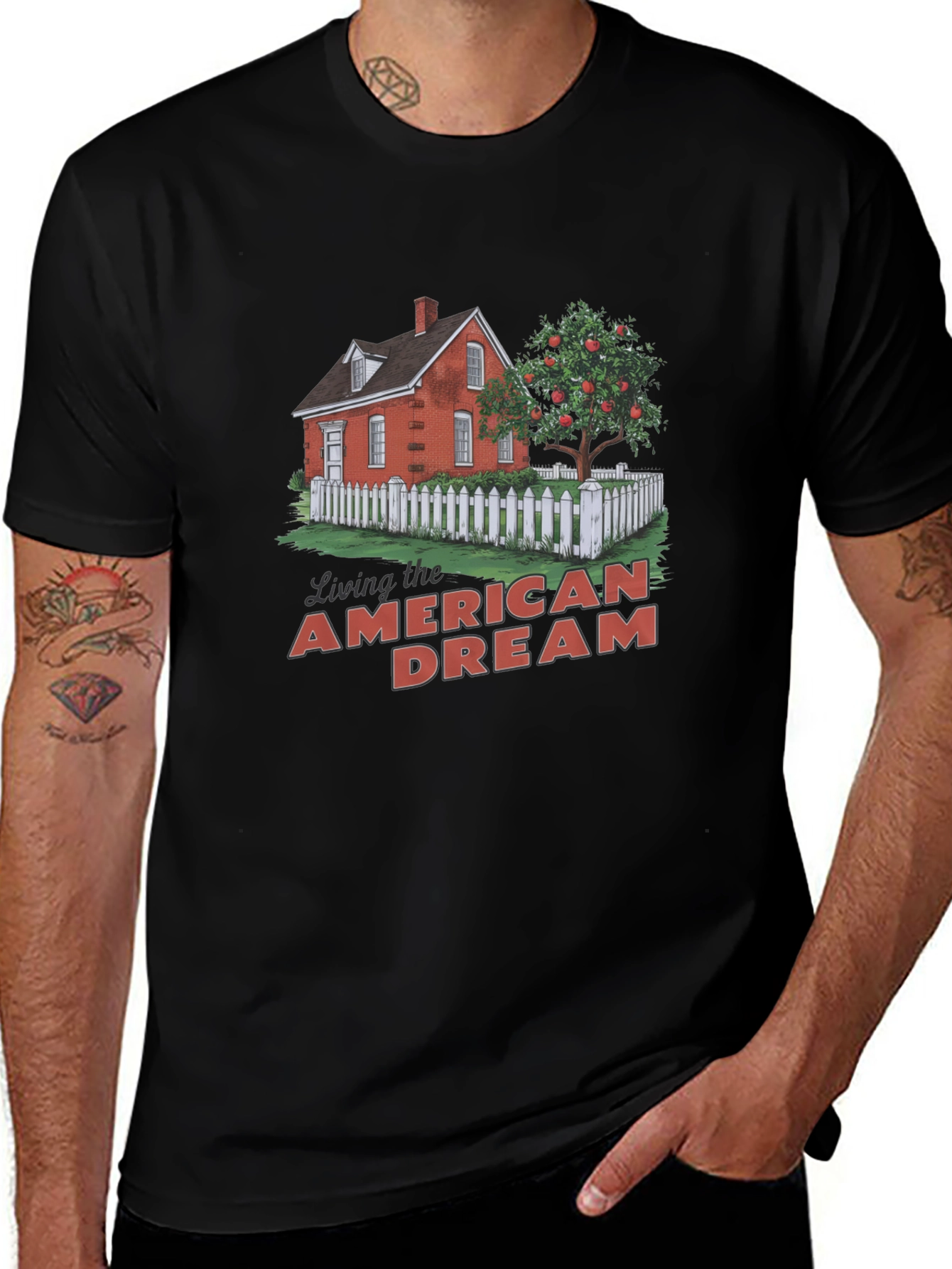 American Dream Graphic T-Shirt - Black