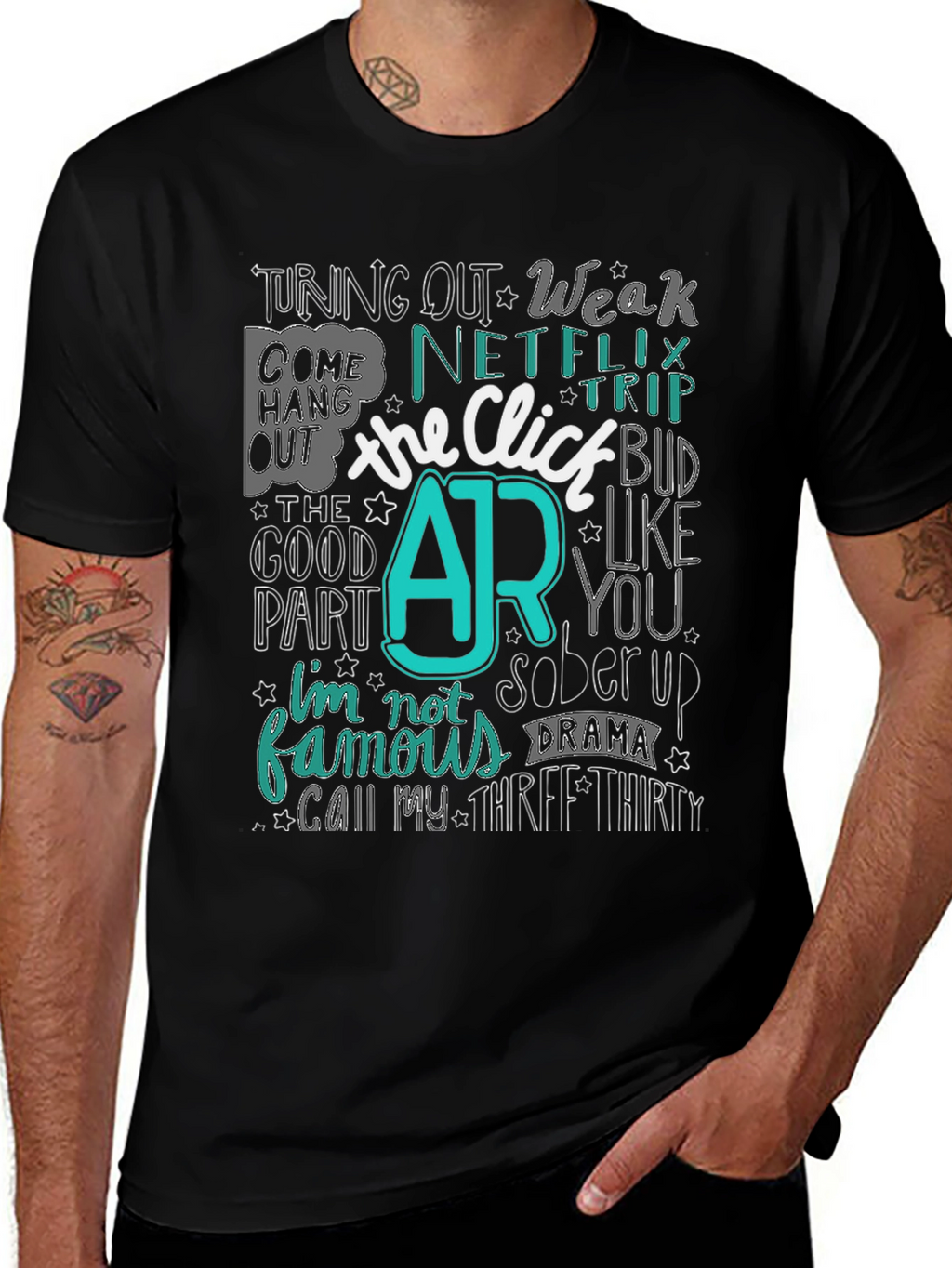 The Click AR Black Graphic Tee