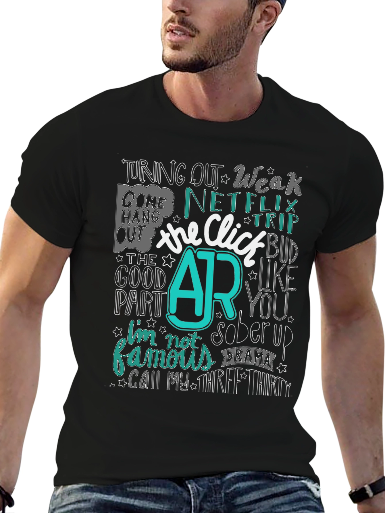 The Click AR Black Graphic Tee