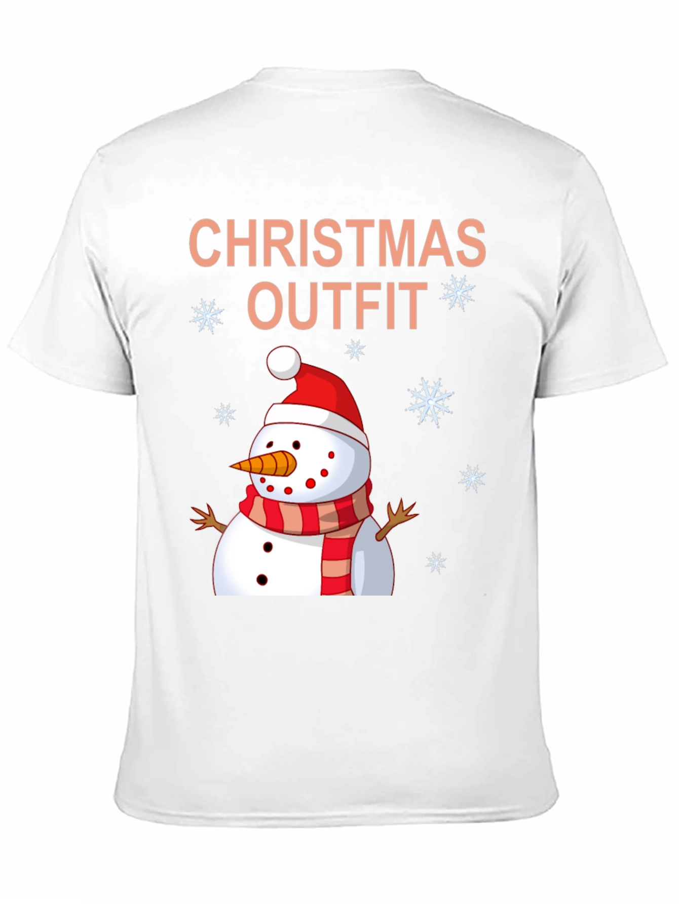 Festive Christmas Outfit Snowman Graphic T-Shirt