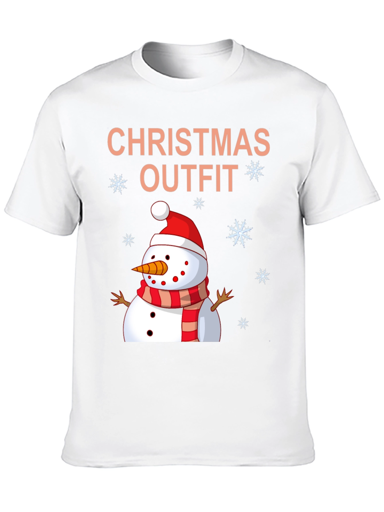 Festive Christmas Outfit Snowman Graphic T-Shirt