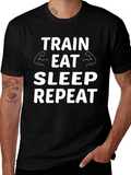 Train Eat Sleep Repeat Gym T-Shirt