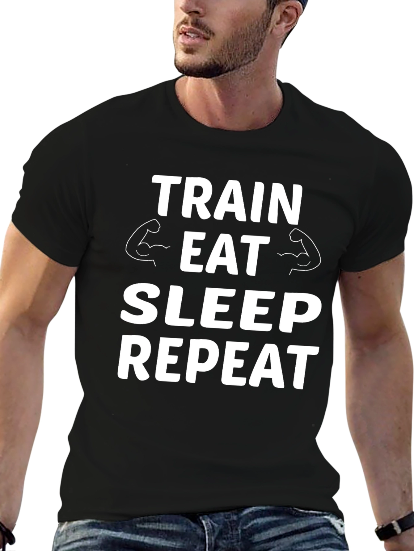 Train Eat Sleep Repeat Gym T-Shirt