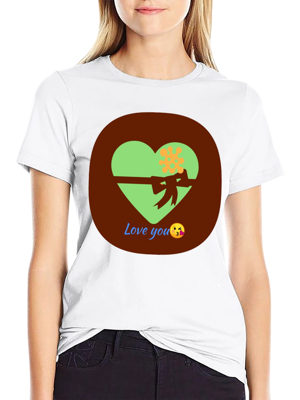 Love You T-Shirt with Heart Design