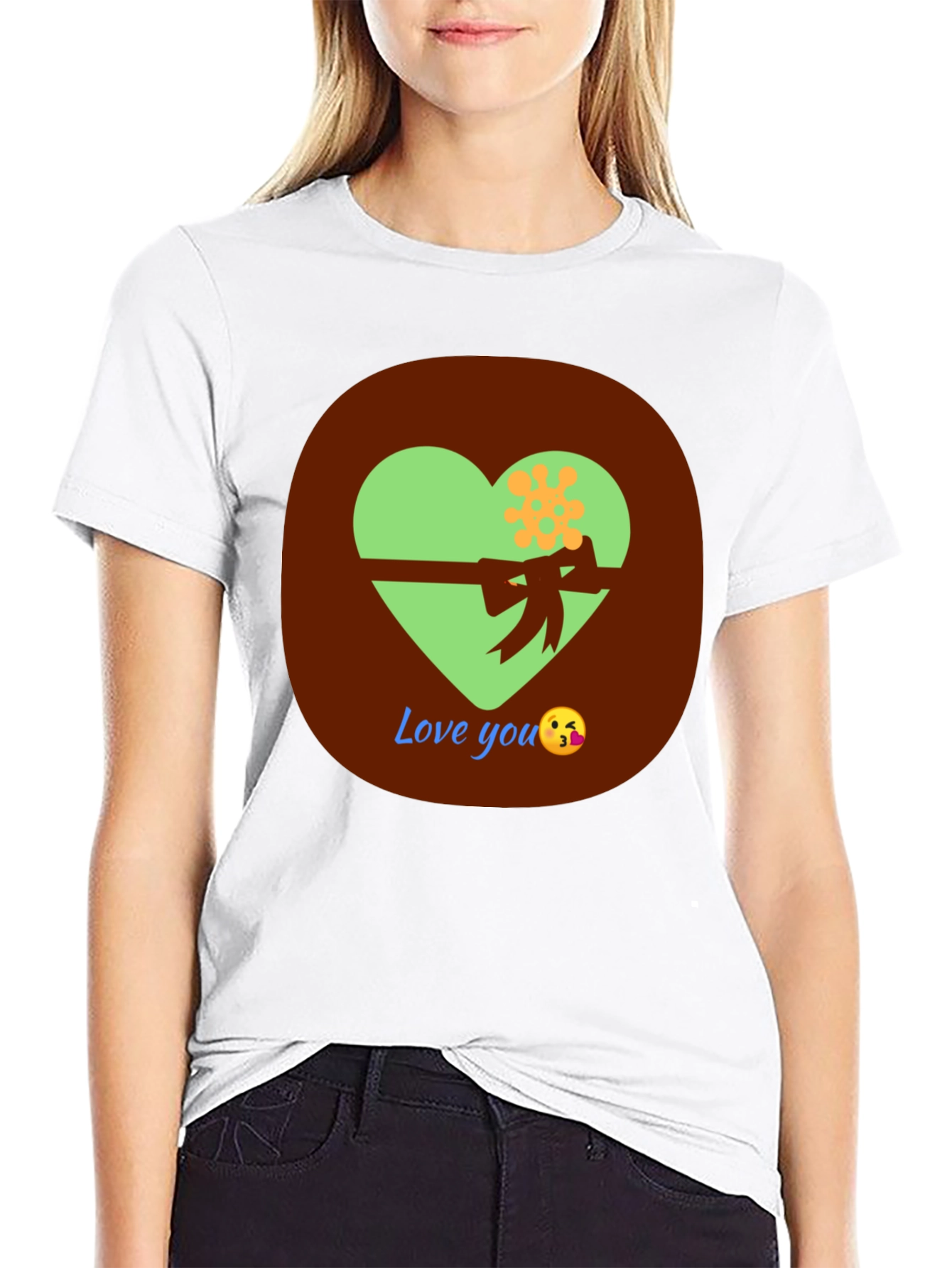 Love You T-Shirt with Heart Design