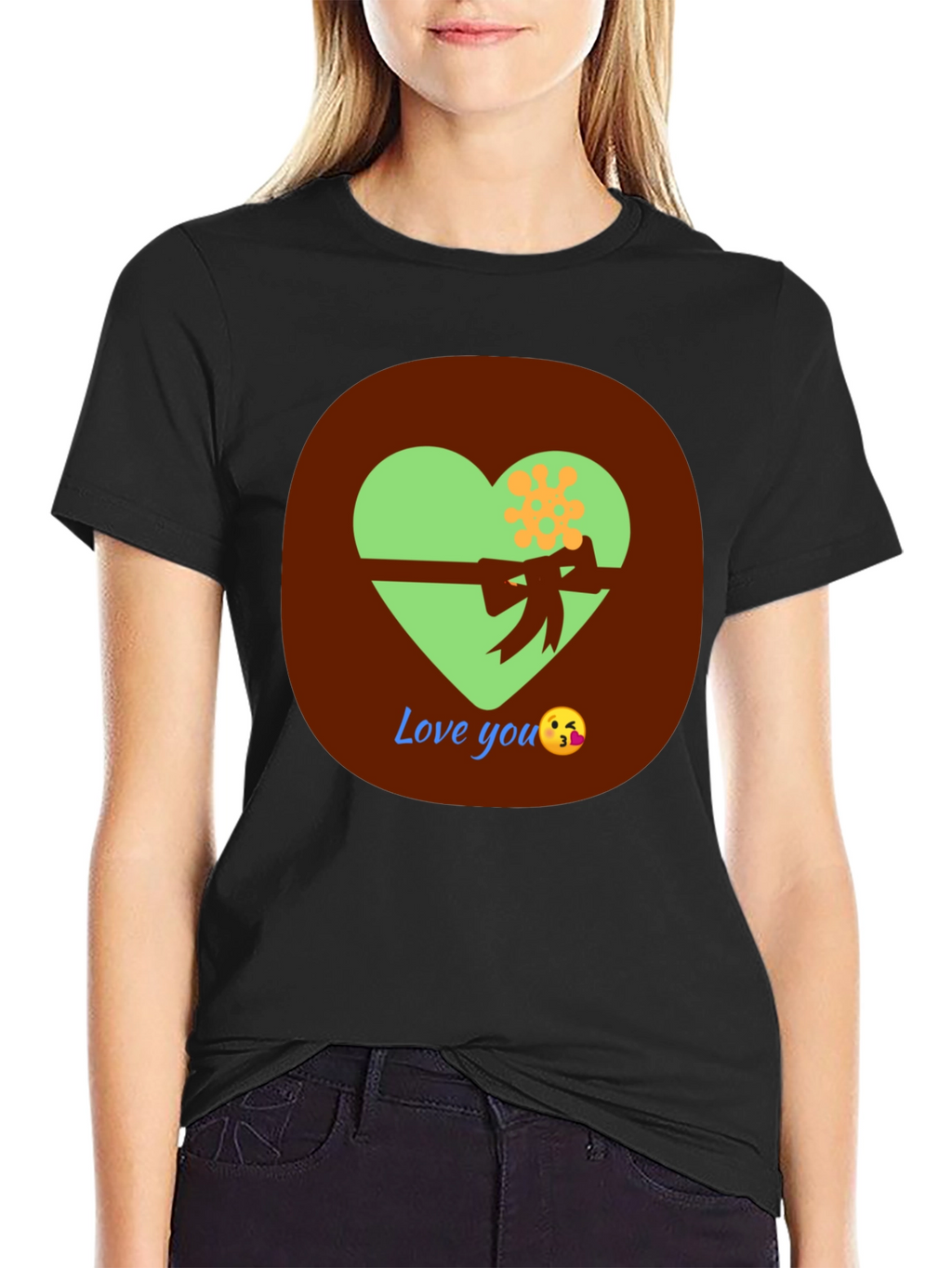 Love You T-Shirt with Heart Design