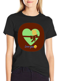 Love You T-Shirt with Heart Design