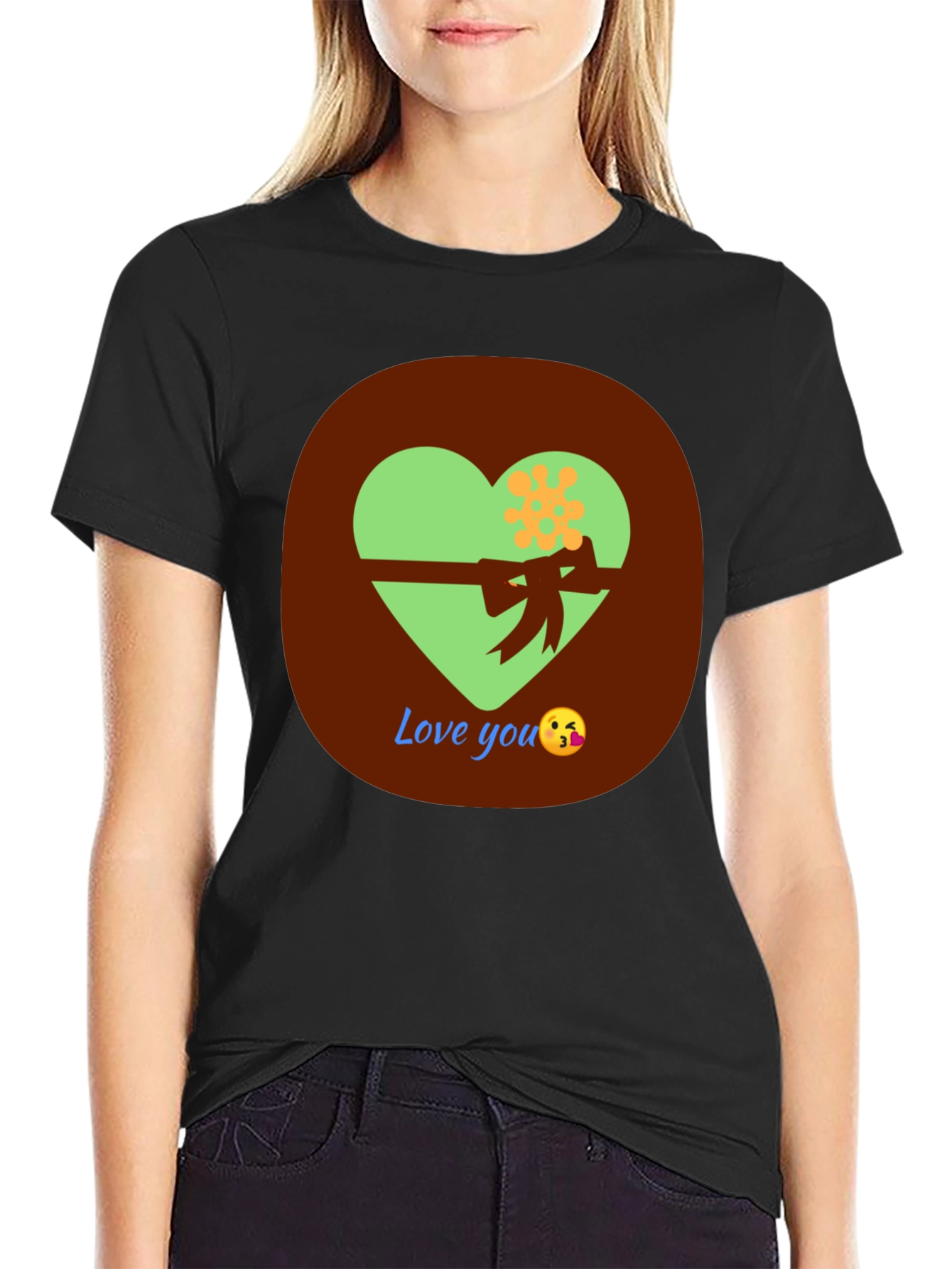 Love You T-Shirt with Heart Design