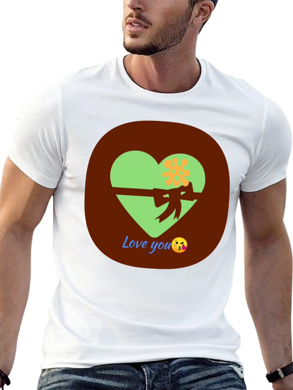 Love You T-Shirt with Heart Design