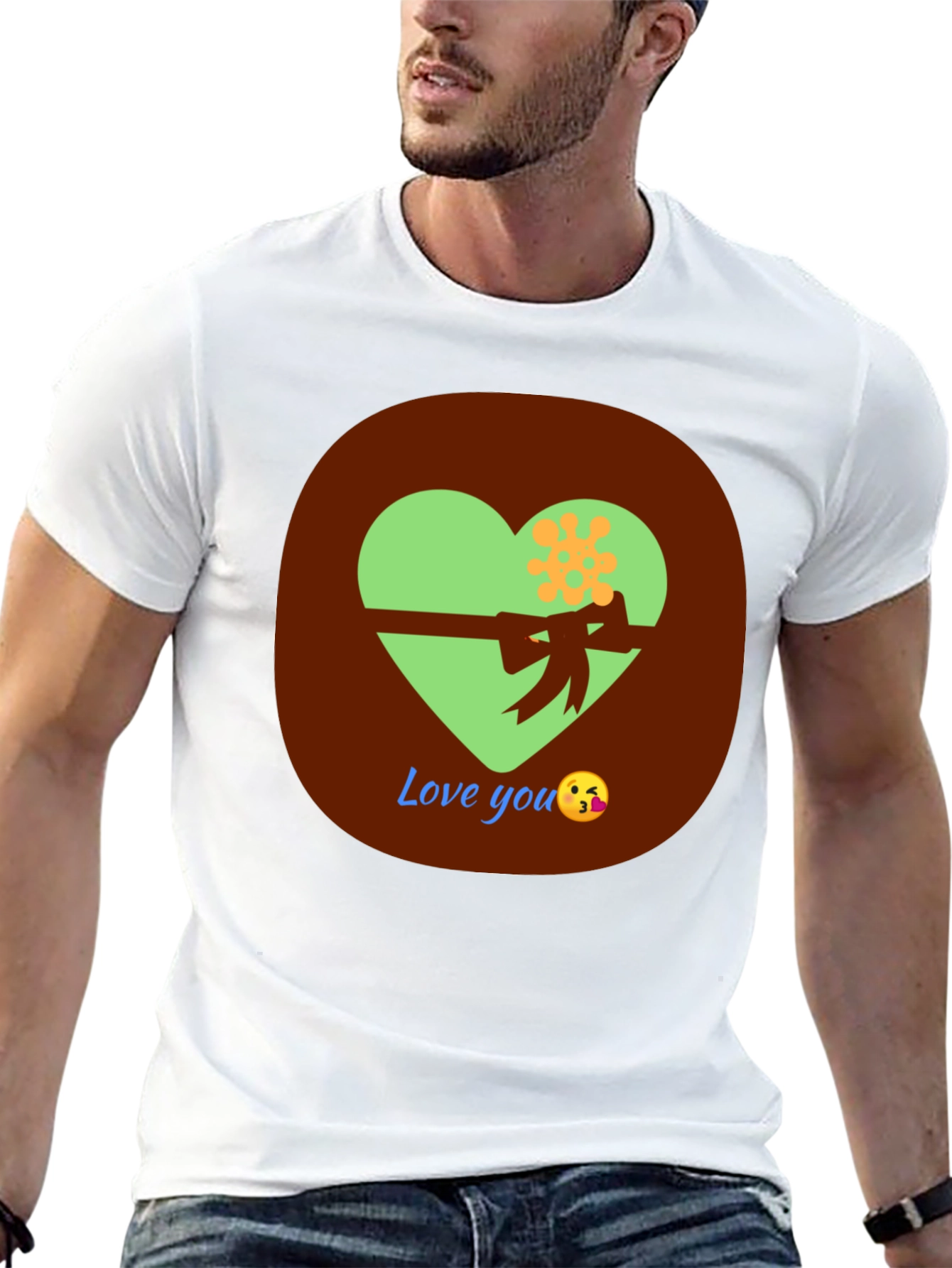 Love You T-Shirt with Heart Design