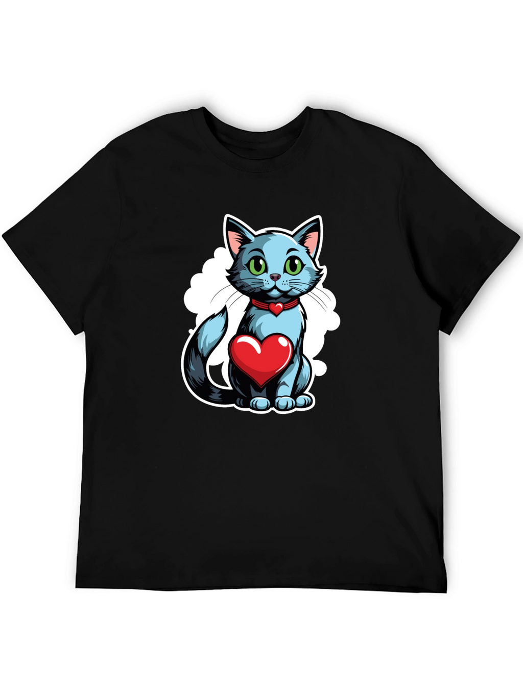 Cat Heart T-Shirt - Stylish Graphic Tee