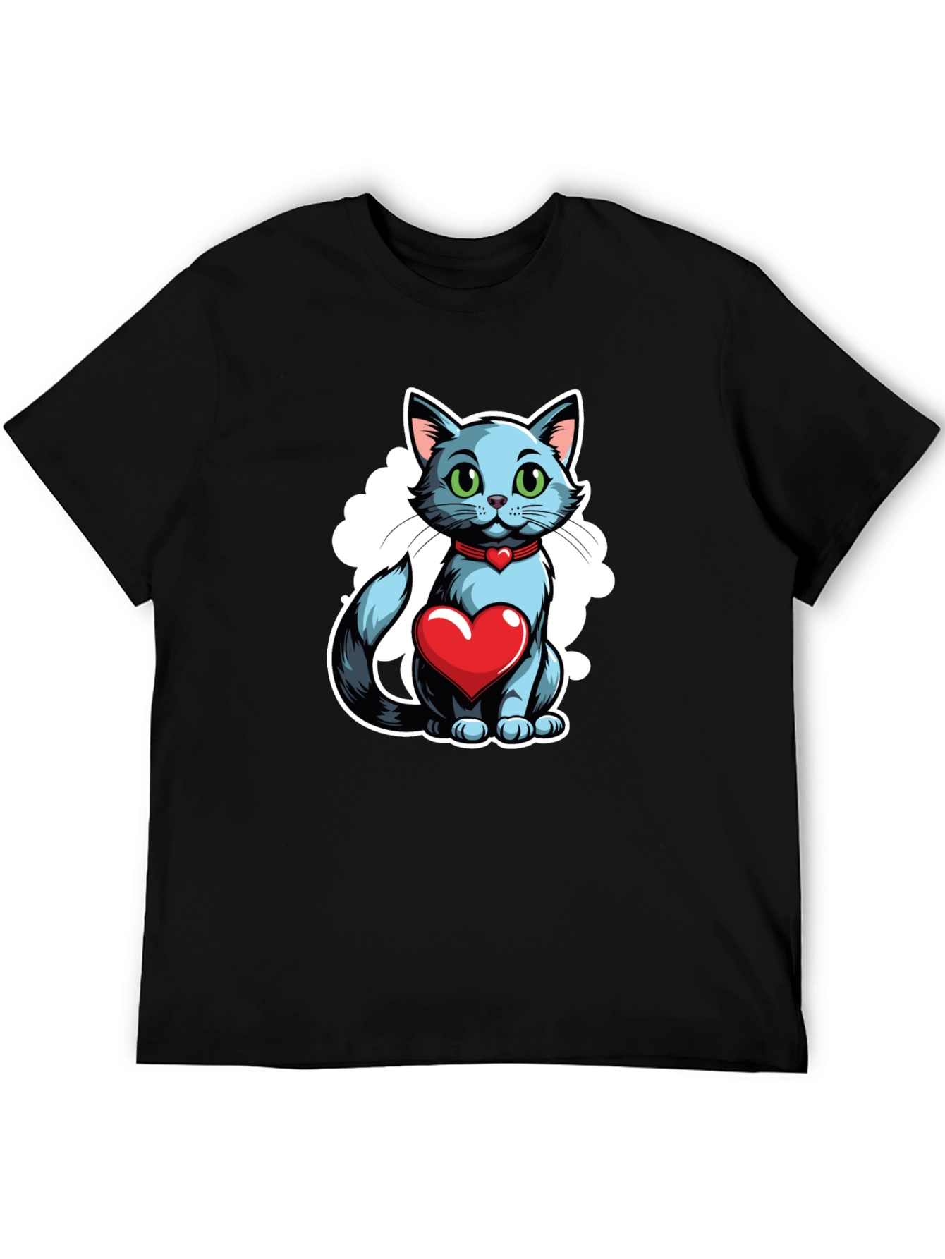 Cat Heart T-Shirt - Stylish Graphic Tee