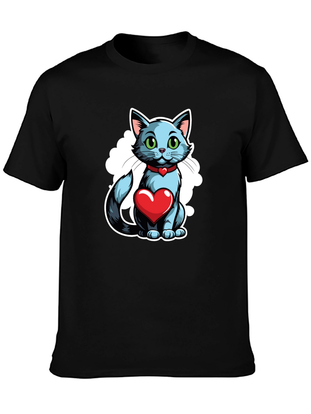 Cat Heart T-Shirt - Stylish Graphic Tee