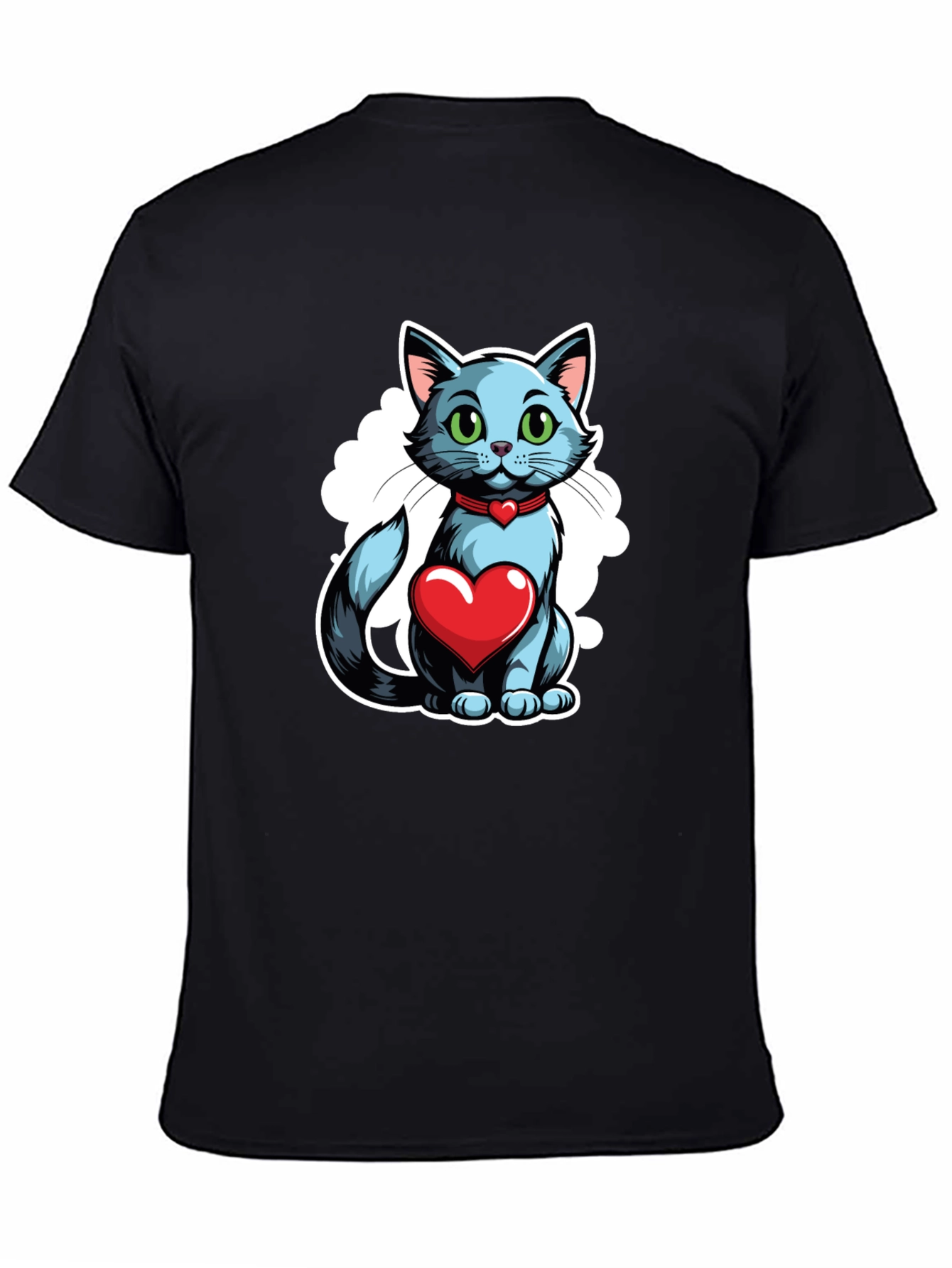 Cat Heart T-Shirt - Stylish Graphic Tee