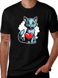Cat Heart T-Shirt - Stylish Graphic Tee