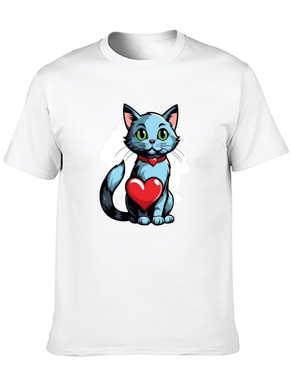 Cat Heart T-Shirt - Stylish Graphic Tee