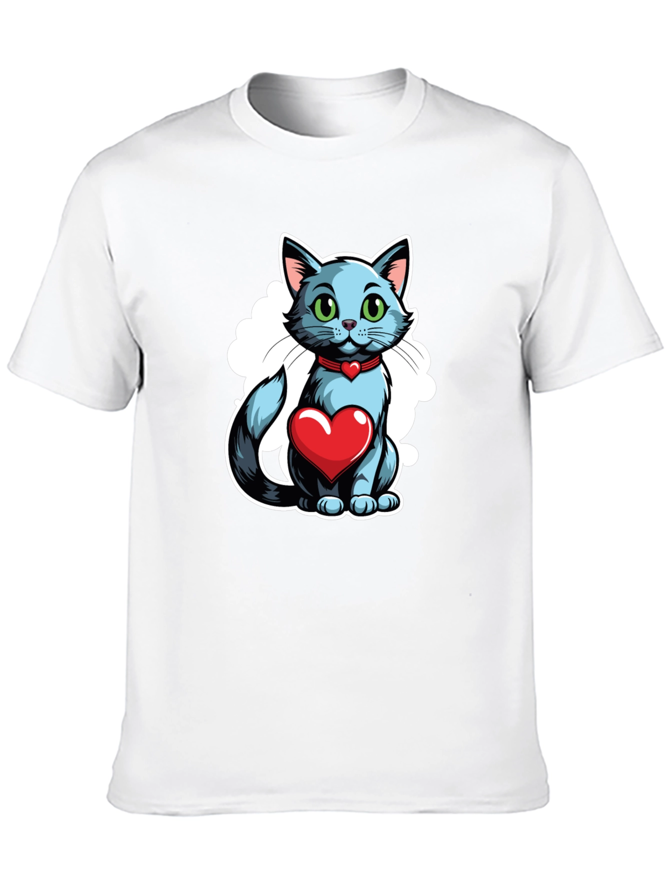 Cat Heart T-Shirt - Stylish Graphic Tee