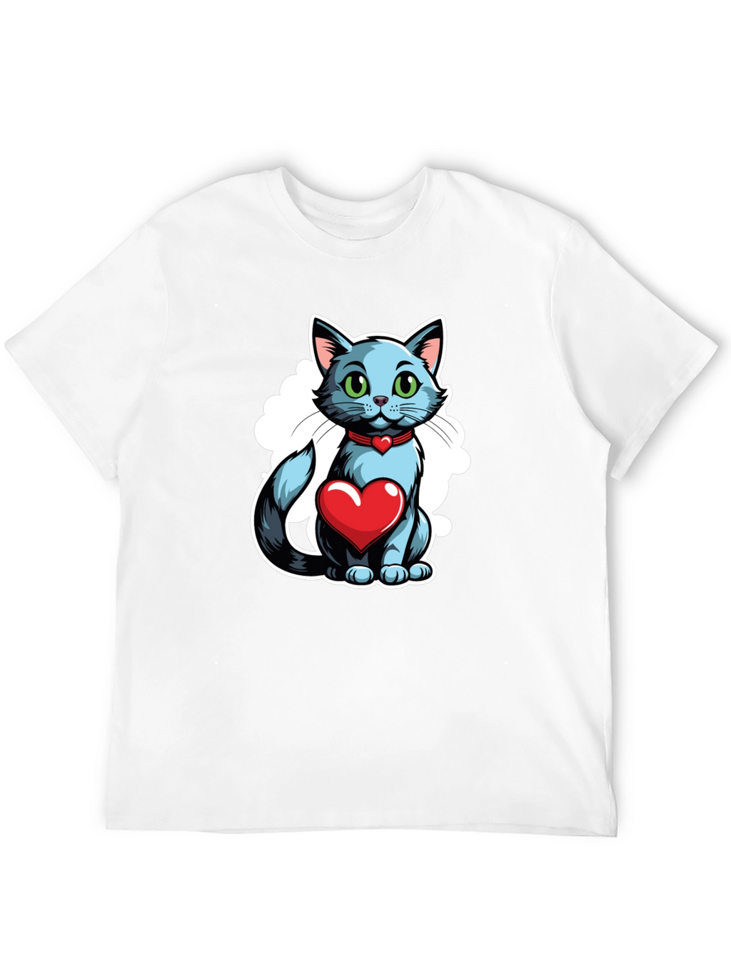 Cat Heart T-Shirt - Stylish Graphic Tee