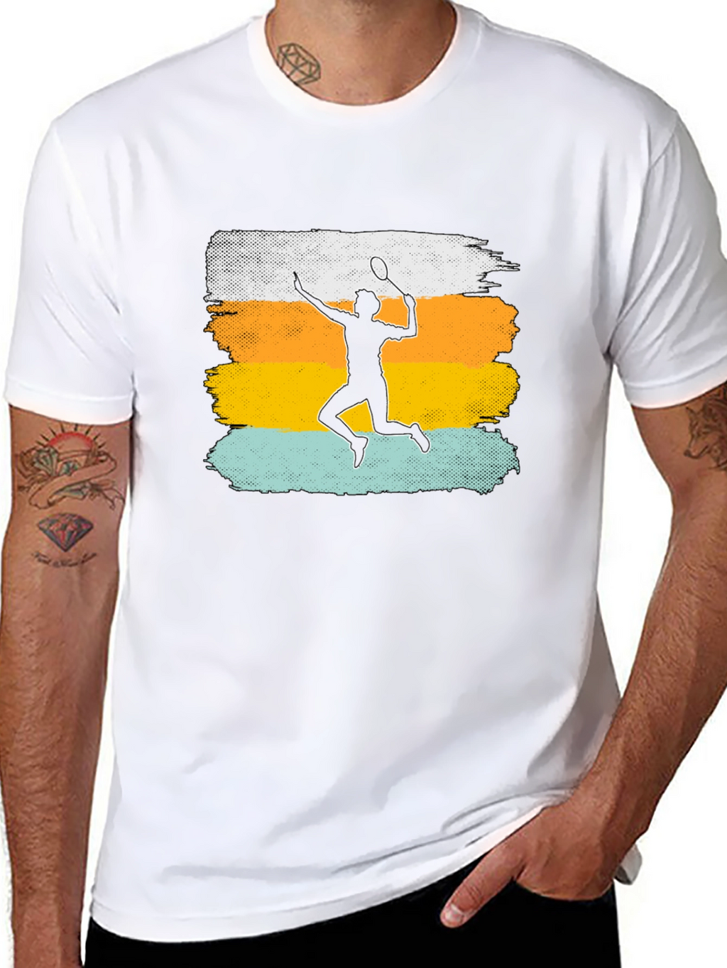 Badminton Player Graphic T-Shirt
