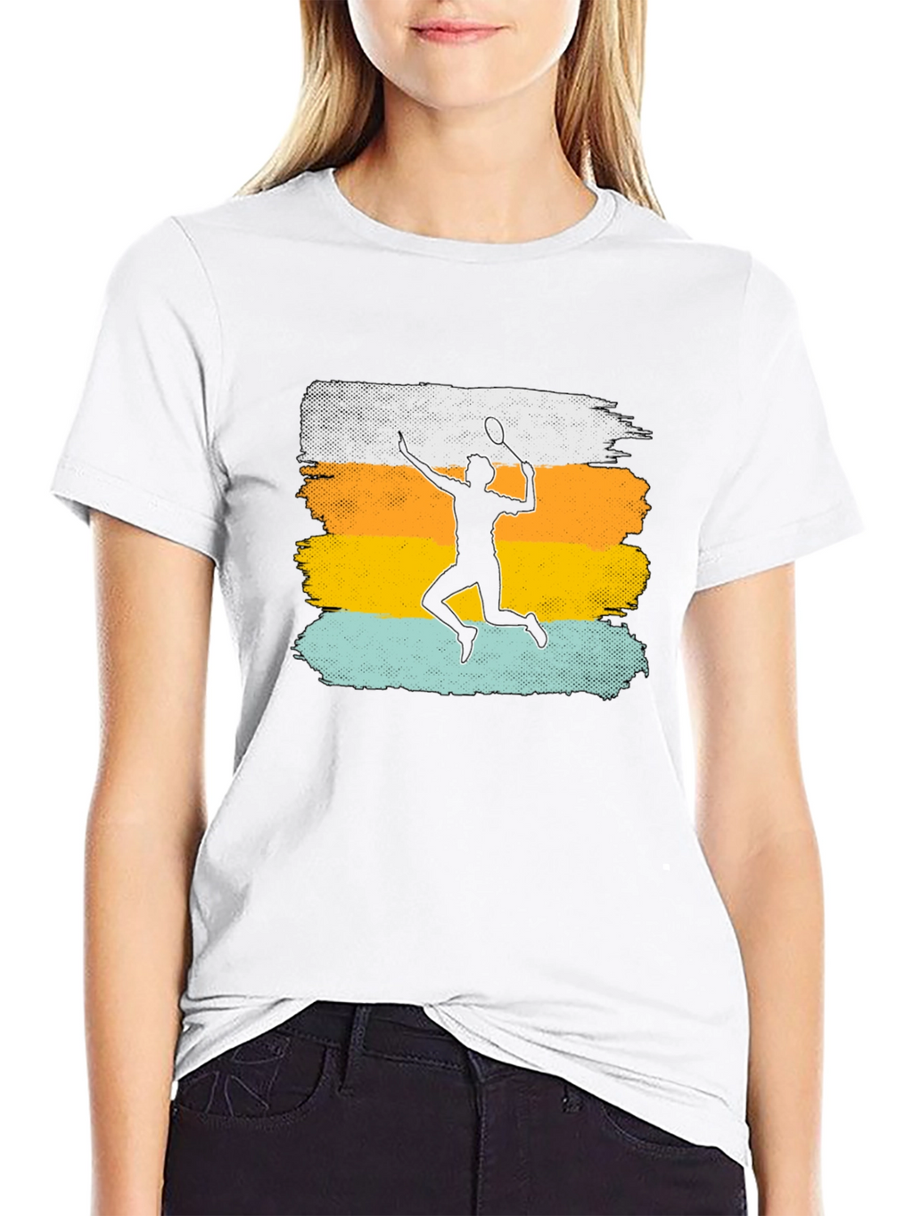 Badminton Player Graphic T-Shirt
