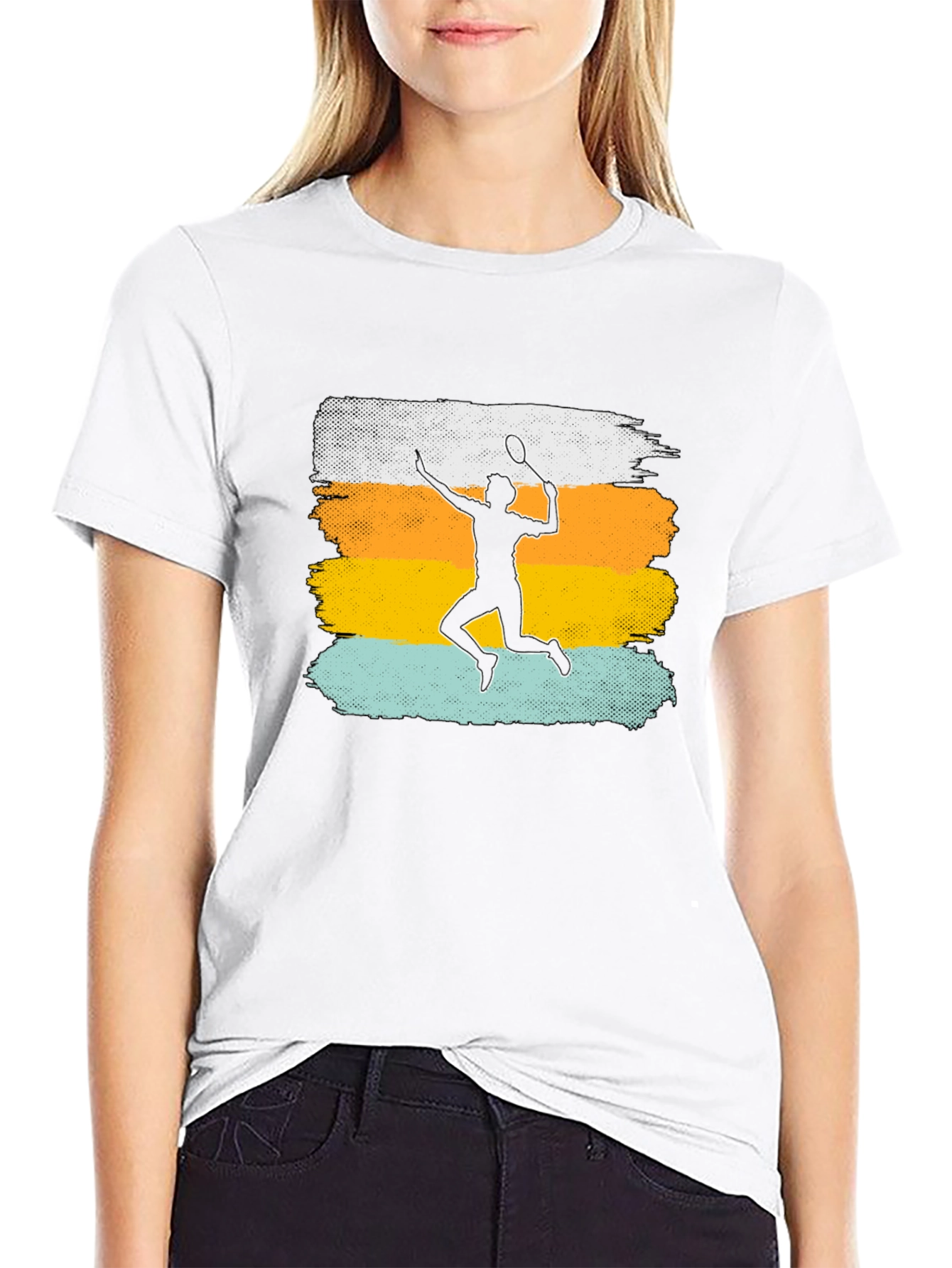 Badminton Player Graphic T-Shirt