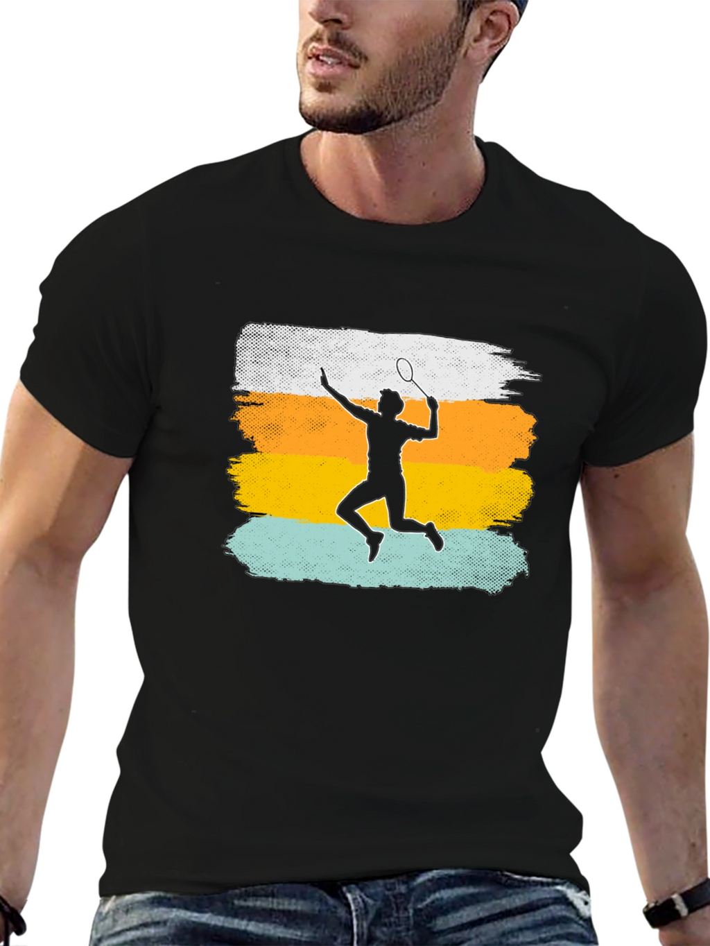 Badminton Player Graphic T-Shirt