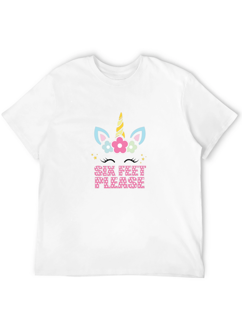 Unicorn Six Feet Please Graphic T-Shirt