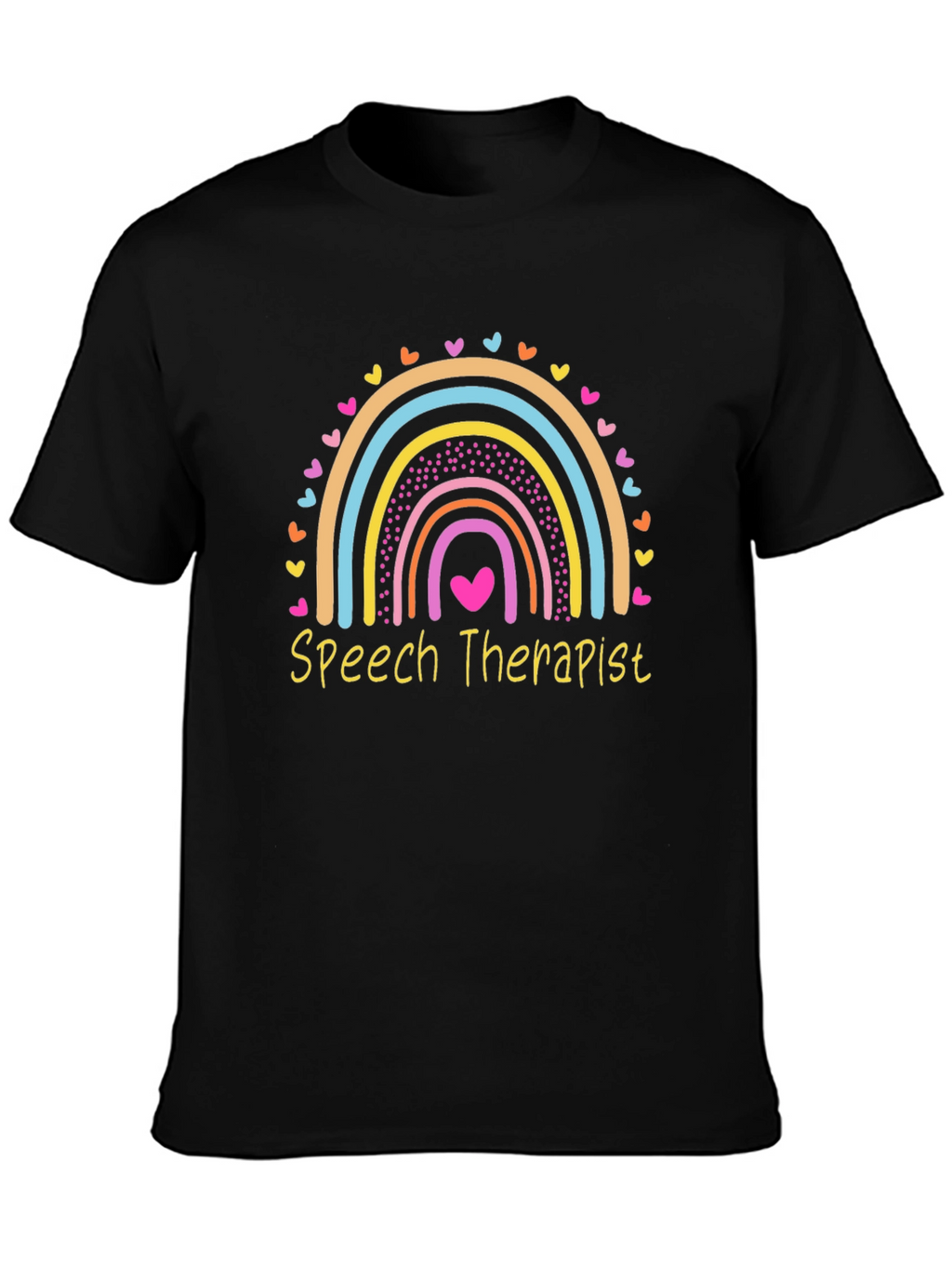 Speech Therapist Rainbow Heart T-Shirt