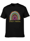 Speech Therapist Rainbow Heart T-Shirt