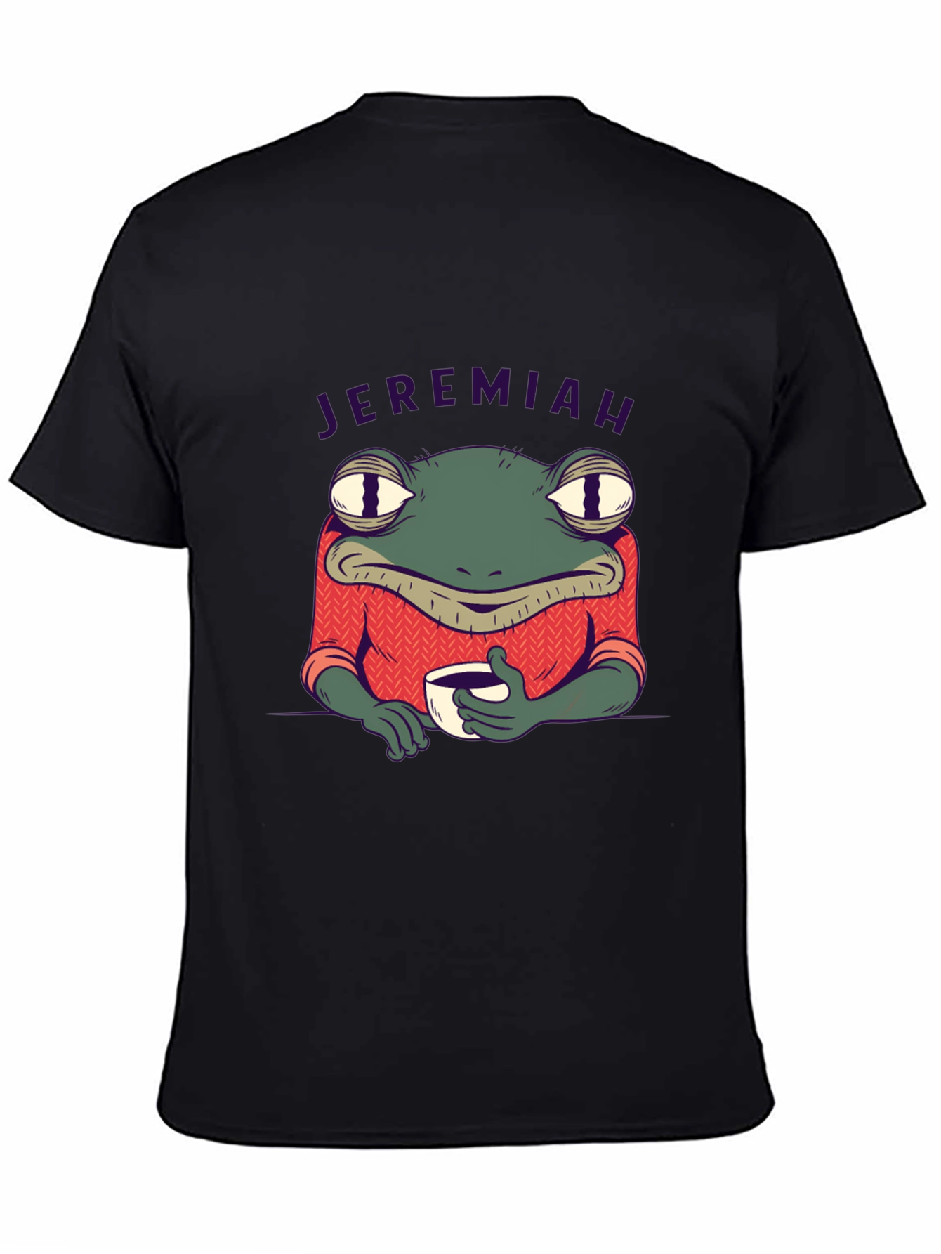 Jeremiah Frog Coffee T-Shirt - Black
