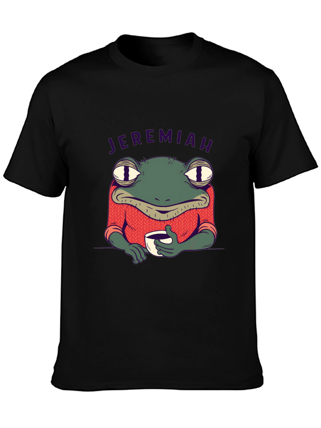 Jeremiah Frog Coffee T-Shirt - Black