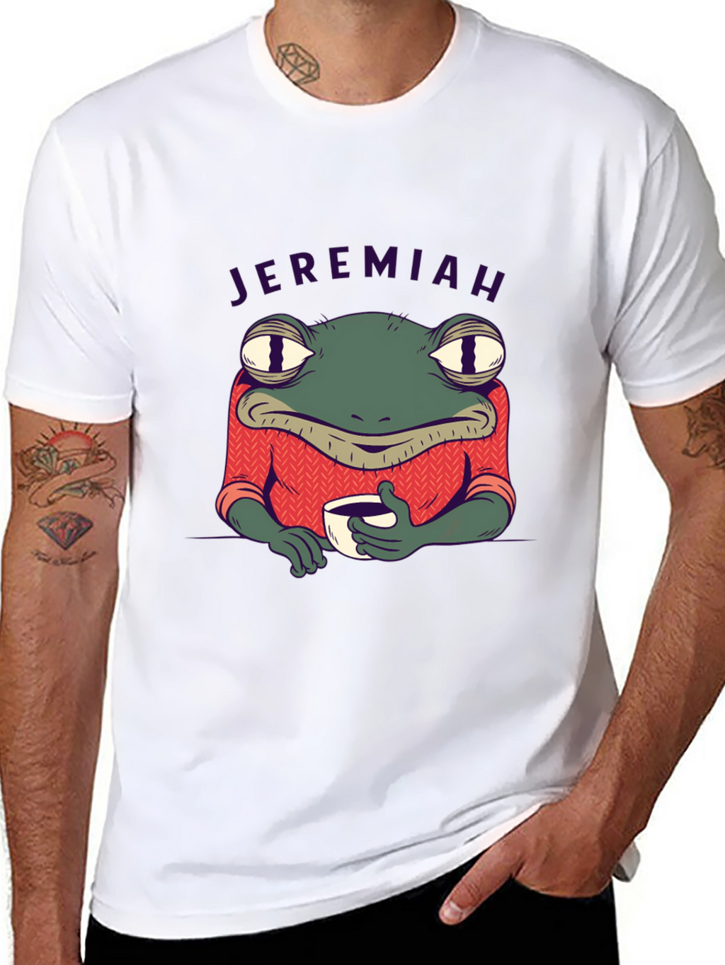 Jeremiah Frog Coffee T-Shirt - Black