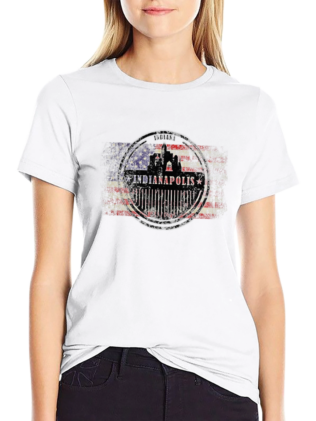 Indianapolis American Flag T-Shirt