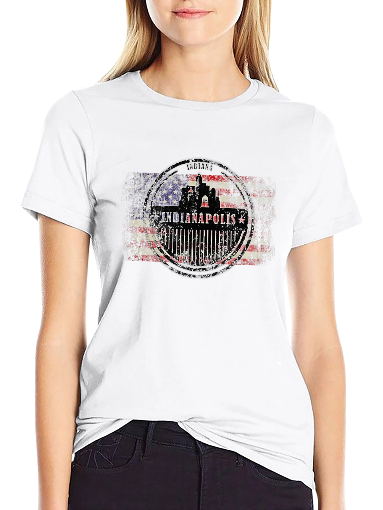 Indianapolis American Flag T-Shirt