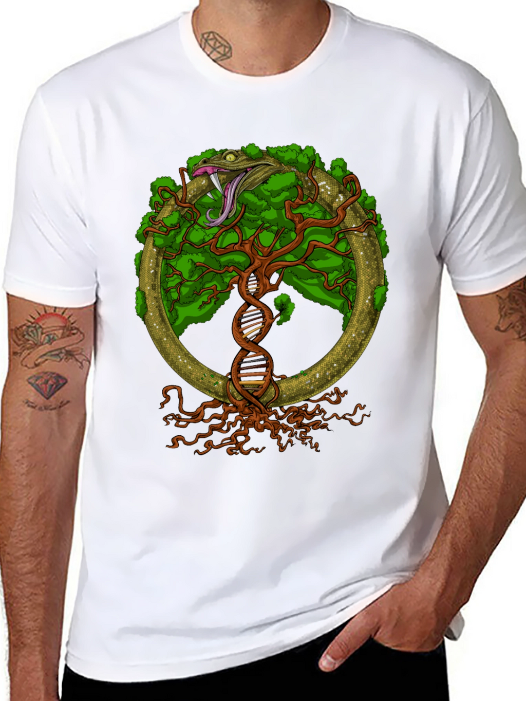 Ouroboros Tree of Life Graphic T-Shirt