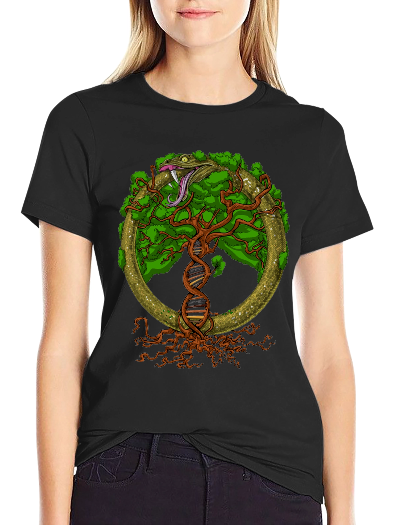 Ouroboros Tree of Life Graphic T-Shirt