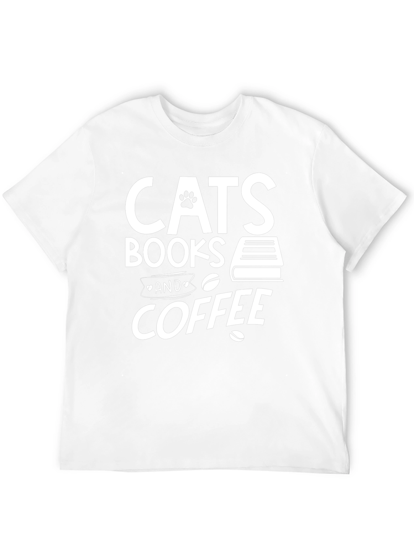 Cats Books and Coffee Graphic Tee