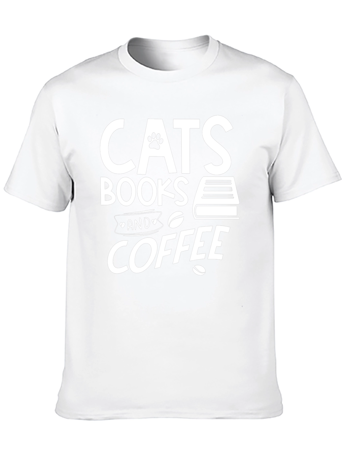 Cats Books and Coffee Graphic Tee