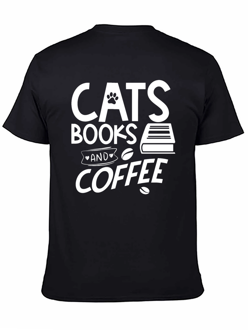 Cats Books and Coffee Graphic Tee