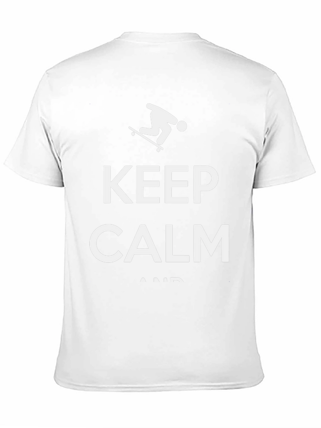 Keep Calm Skateboarder Graphic Tee - Black