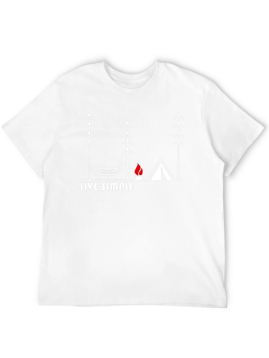 Live Simple Camping Graphic T-Shirt - Relaxed Fit