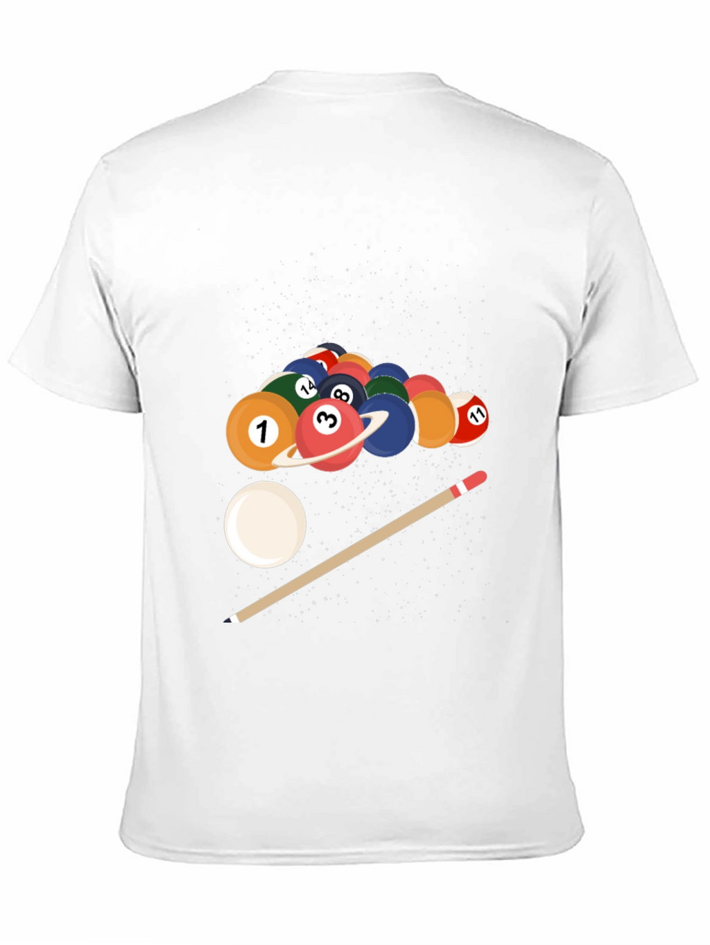 Cosmic Pool Ball Graphic Tee - Black