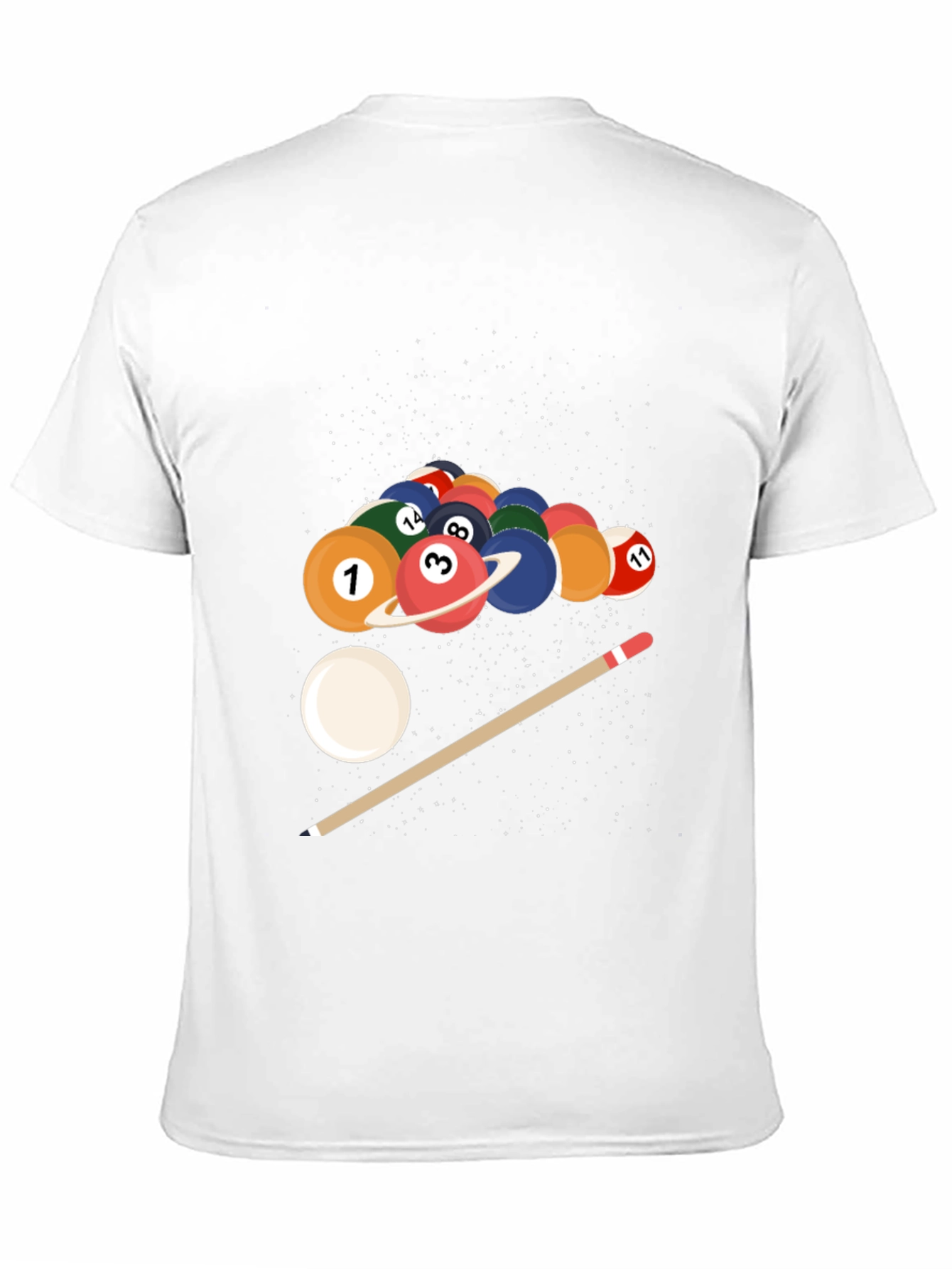 Cosmic Pool Ball Graphic Tee - Black