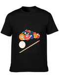 Cosmic Pool Ball Graphic Tee - Black